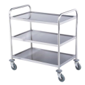 Carro de servicio de acero inox 3 estantes