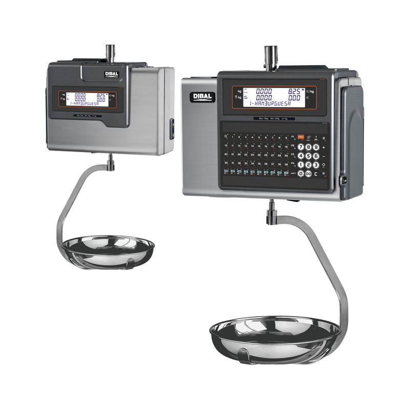 Balanza con impresora ticket-etiqueta Dina DQ545 Colgante Inox