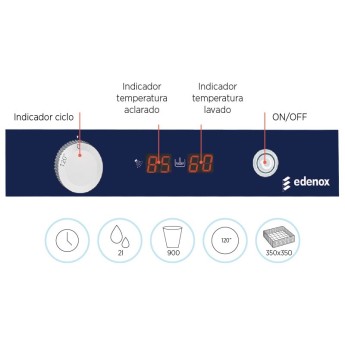 Lavavasos cesta 35x35 Edenox