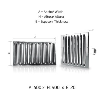 Filtro campana 40x40x2 inox 18/8