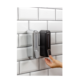 DOSIFICADOR DE JABON CON PULSADOR ACERO INOX