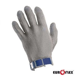 Guante de protección malla inox azul L Euroflex